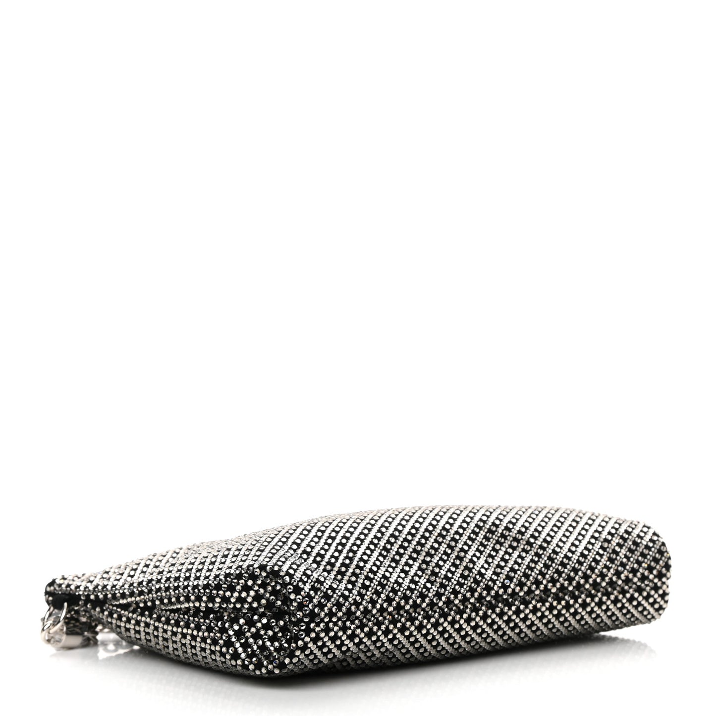 Suede Crystal Callie Tassel Shoulder Bag Silver