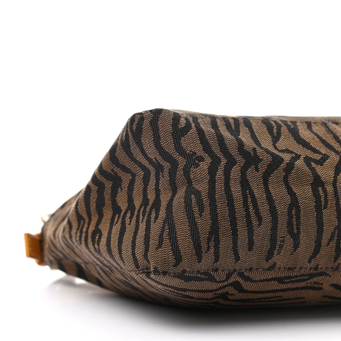 Canvas Tiger Print Mini Pochette Brown