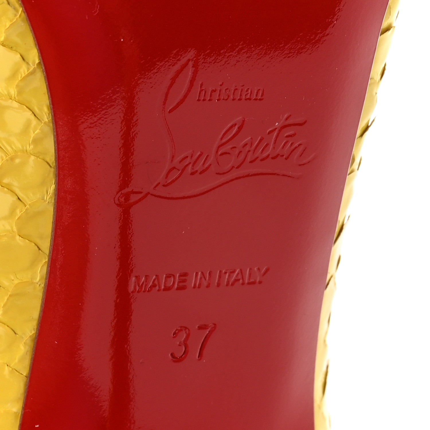 Christian Louboutin Snakeskin Crystal Decollete 554 100 Pumps 37 Sun 7 of 9