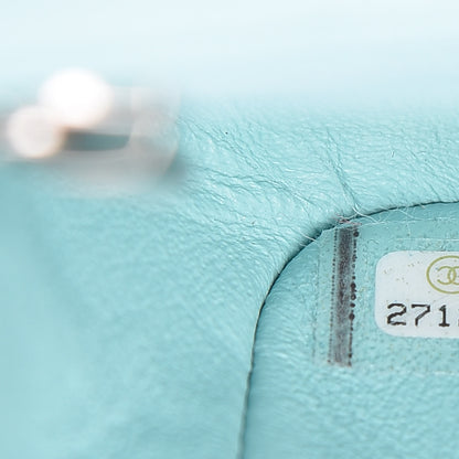 Chanel Lambskin Quilted Mini Rectangular Flap Light Blue 7 of 10