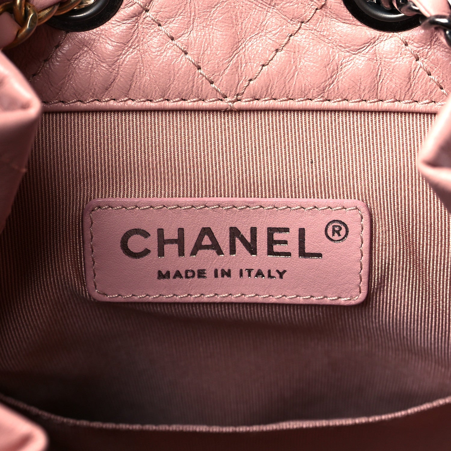 Chanel Aged Calfskin Quilted Gabrielle Backpack Light Pink 6 of 9