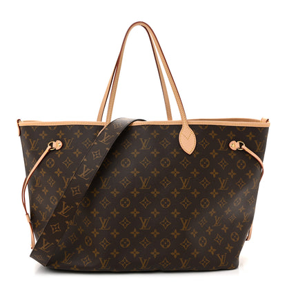 Louis Vuitton Monogram Stamped Inside Out Neverfull Bandouliere GM Beige 1 of 12