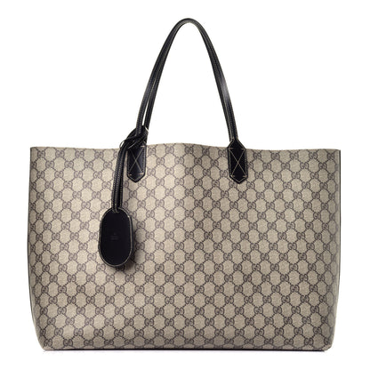Gucci GG Supreme Monogram Large Reversible Tote Beige Black 1 of 17