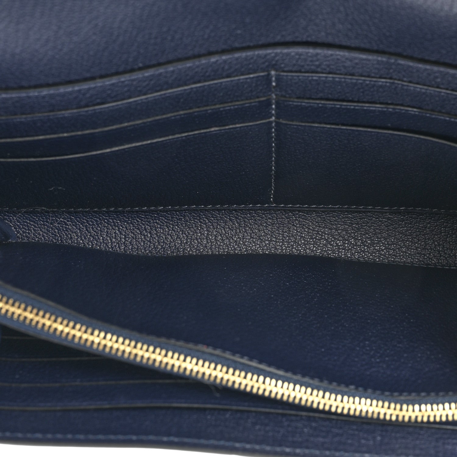 Hermes Ostrich Kelly Longue Wallet Bleu Iris 8 of 14