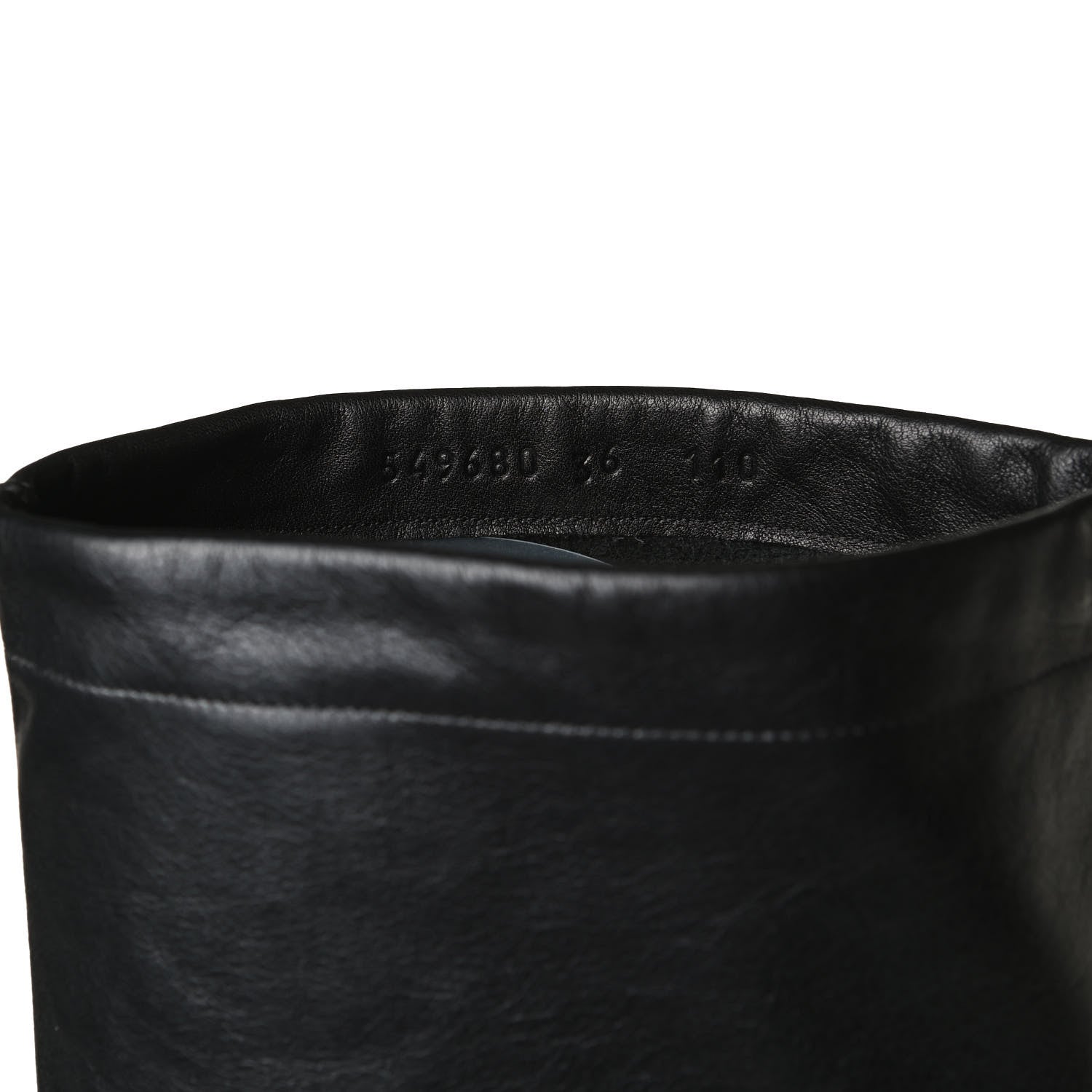 Gucci Deauville Calfskin Cinched Knee High Boots 36 Black 9 of 12