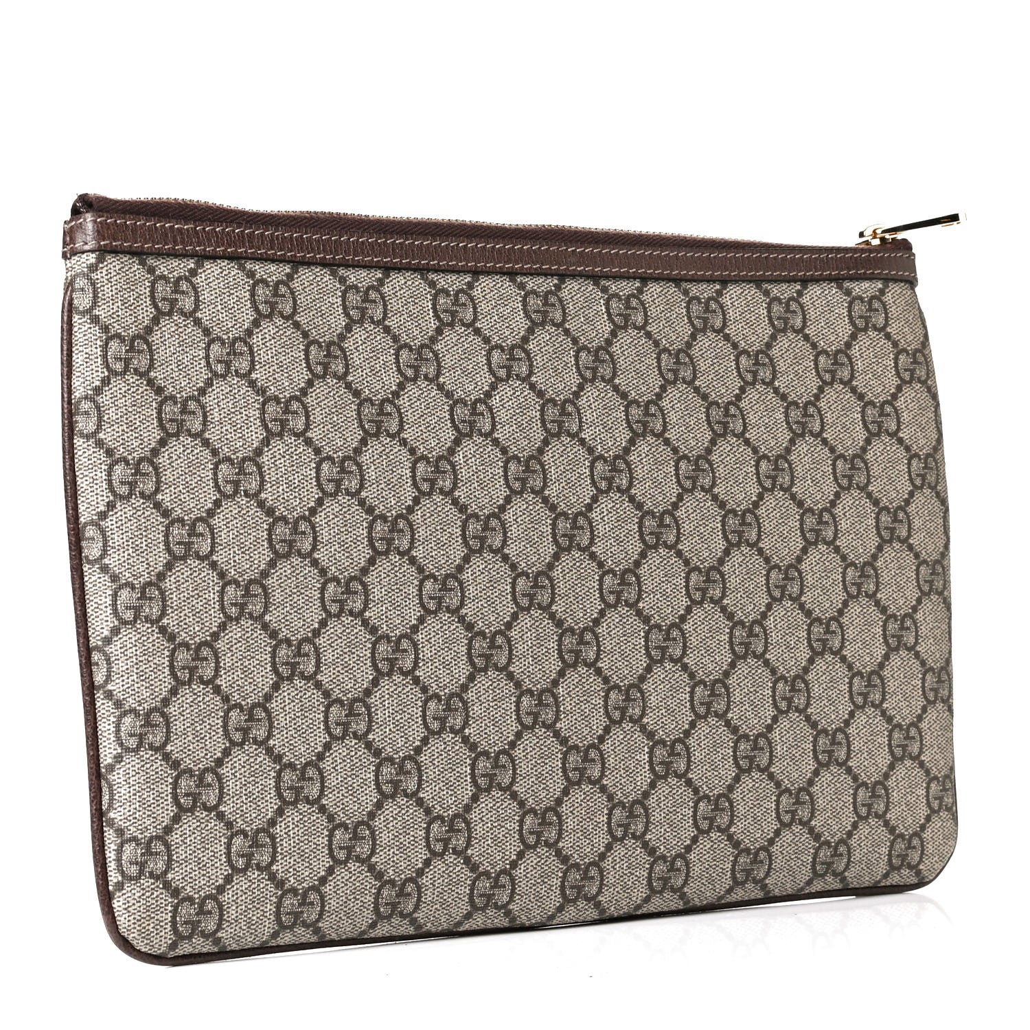 Gucci GG Supreme Monogram Large Ophidia Pouch Clutch Brown 3 of 6