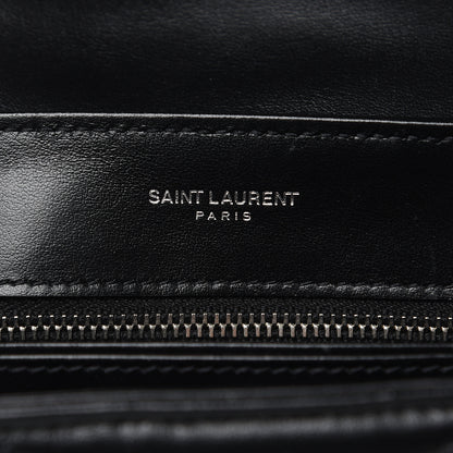 Saint Laurent Calfskin Y Quilted Monogram Toy Loulou Crossbody Bag Black 6 of 9