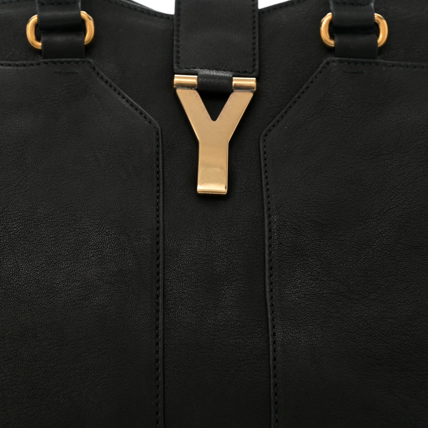 Saint Laurent Sheepskin Medium Cabas ChYc Black 8 of 10