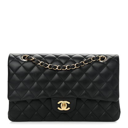 Chanel Lambskin Quilted Medium Double Flap Black 1 of 10