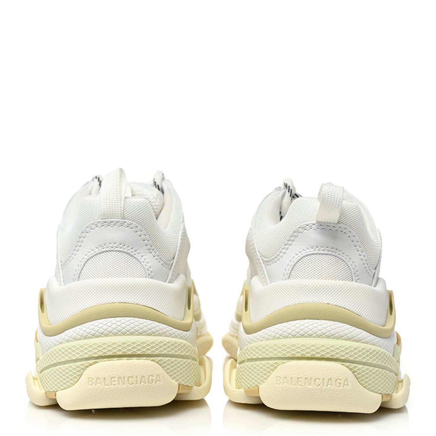 Fabric Mesh Womens Triple S Sneakers 35 White