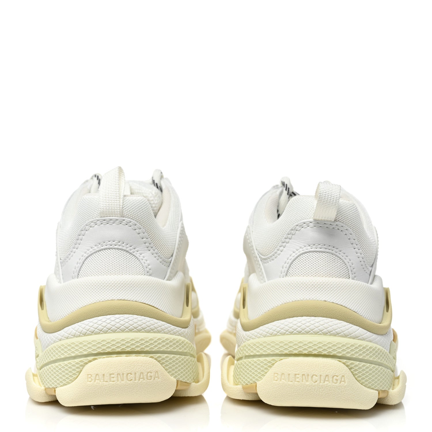 Balenciaga Fabric Mesh Womens Triple S Sneakers 35 White 4 of 8