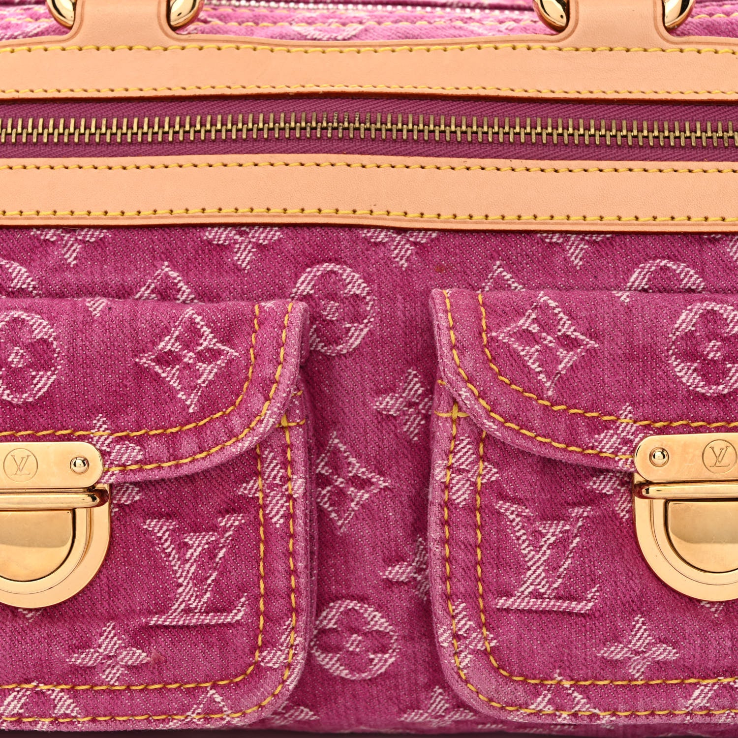 Louis Vuitton Monogram Denim Neo Speedy Fuchsia 8 of 11