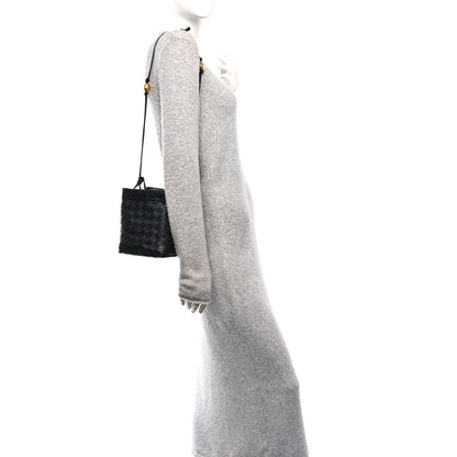 Bottega Veneta Nappa Intrecciato Small Drawstring Bucket Bag Black 2 of 9