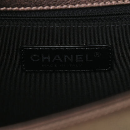 Chanel Iridescent Goatskin Quilted New Medium Boy Flap Bronze 6 of 9