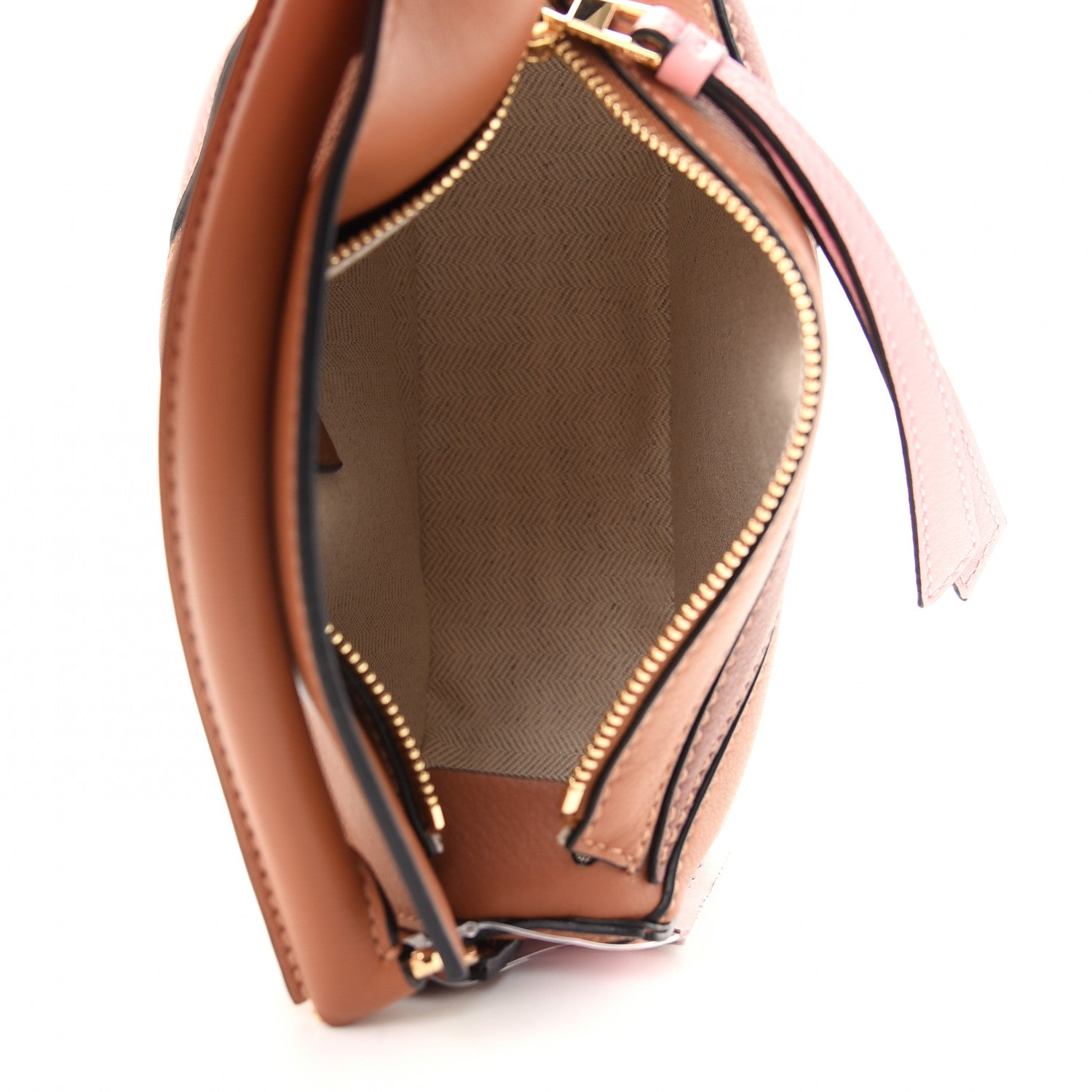 Loewe Calfskin Mini Puzzle Bag Tan Medium Pink 5 of 10