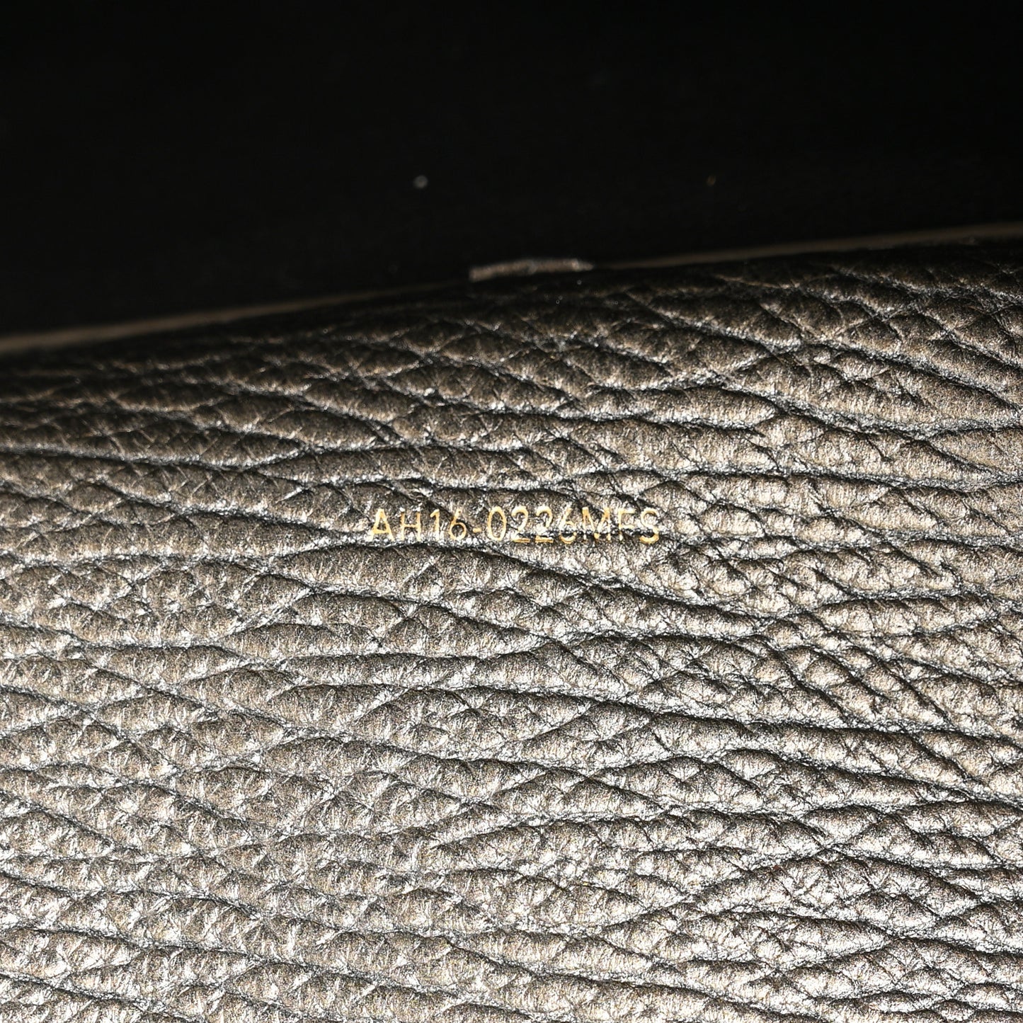 Metallic Textured Calfskin Mini Pashli Satchel Pewter