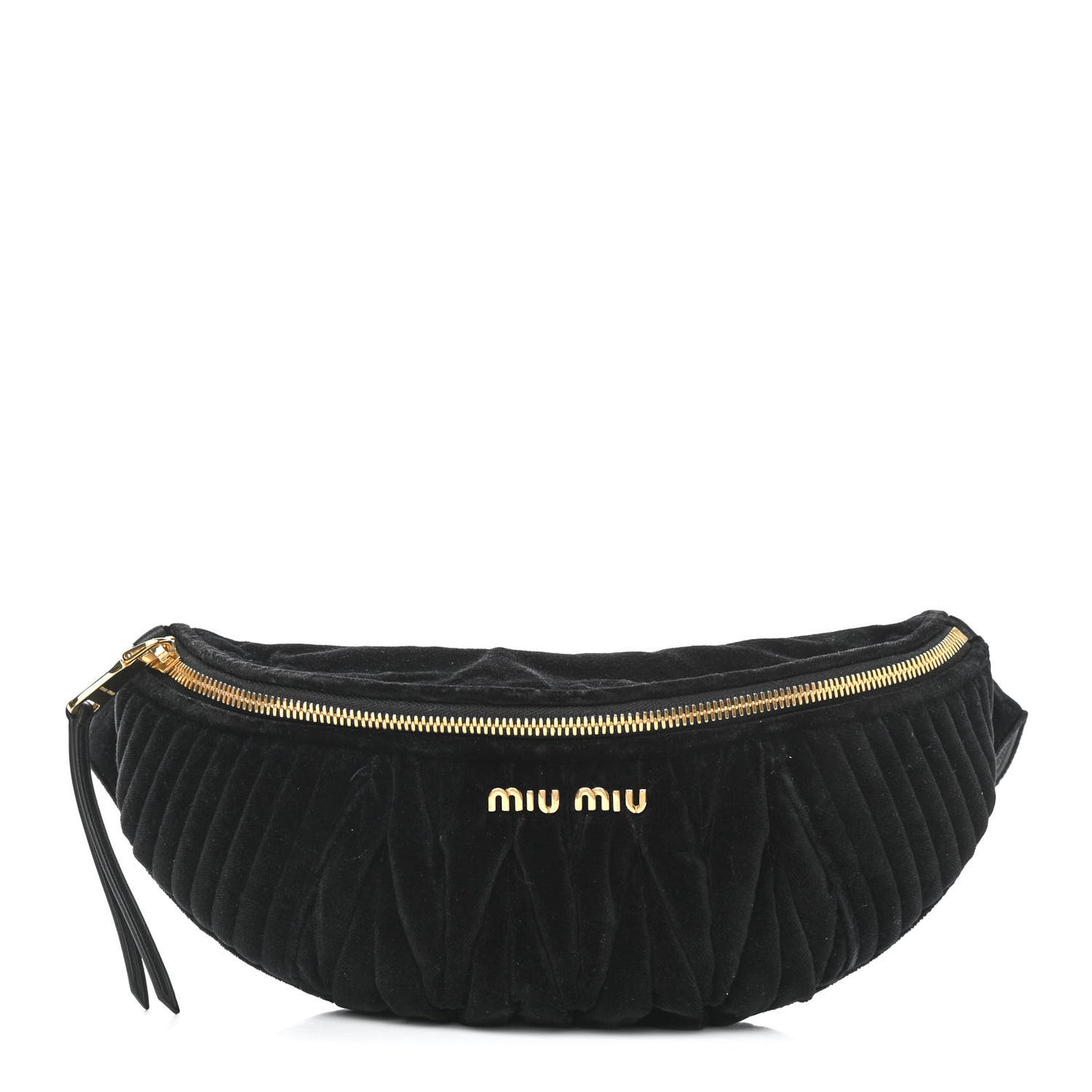 Velvet Matelasse Belt Bag Black