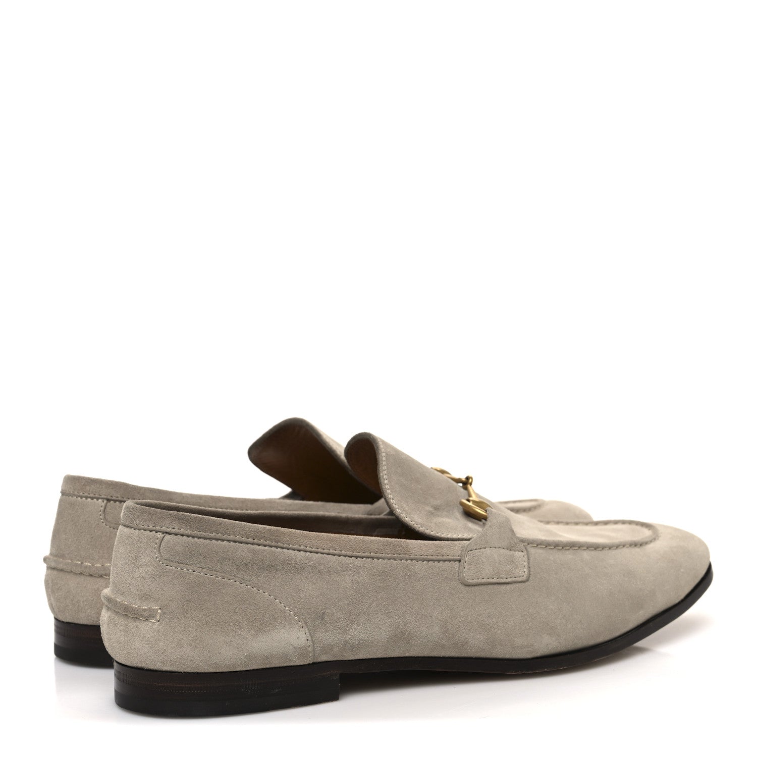 Gucci Suede Horsebit Mens Jordaan Loafers 10 Oatmeal 5 of 11