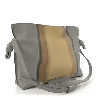 Loewe Nappa Medium Flamenco Landscape Knot Clutch Sparkling Grey Butter 3 of 10