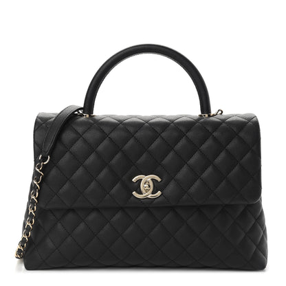 Chanel Caviar Quilted Medium Coco Handle Flap Black 1 of 9