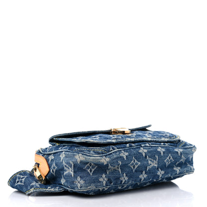 Louis Vuitton Monogram Denim Bum Bag Blue 3 of 7