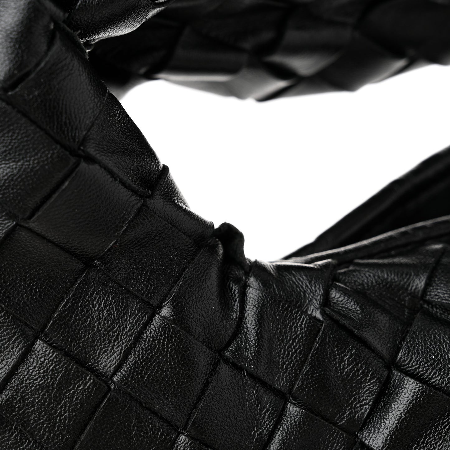 Calfskin Intrecciato Small Hop Black