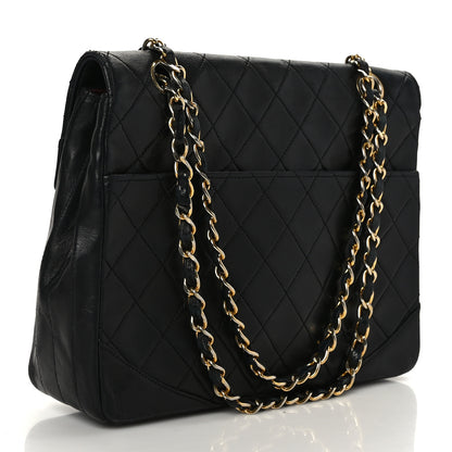 Chanel Lambskin Quilted Single Flap Medium Black 3 of 9