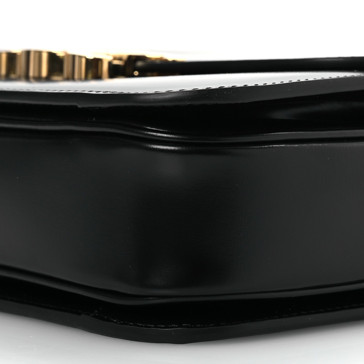 Celine Shiny Calfskin Medium Triomphe Black 13 of 14