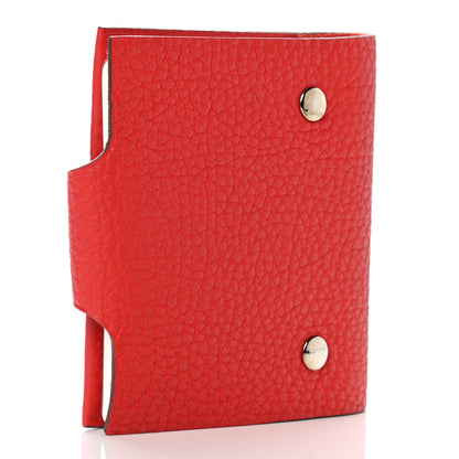 Hermes Taurillon Clemence Ulysse Mini Notebook Rouge De Coeur 3 of 8
