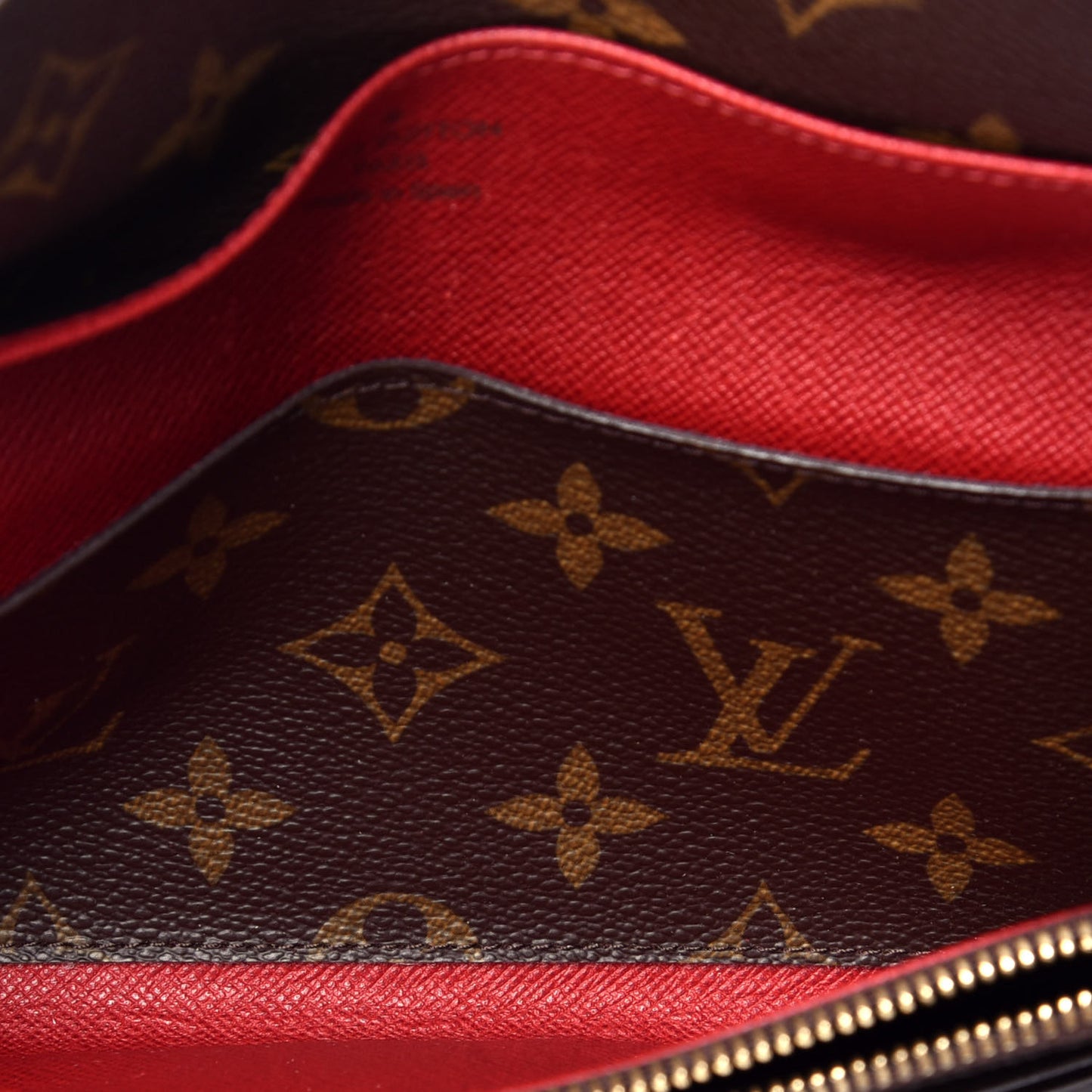 Monogram Emilie Wallet Red