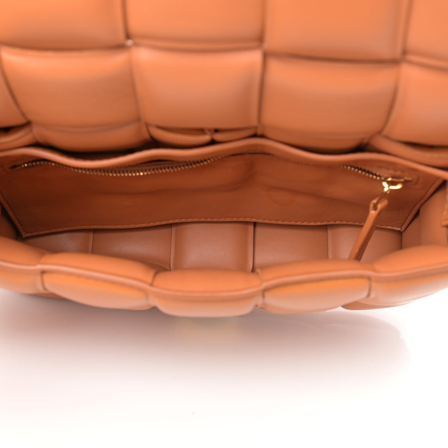 Nappa Maxi Intreccio Padded Cassette Crossbody Bag Clay