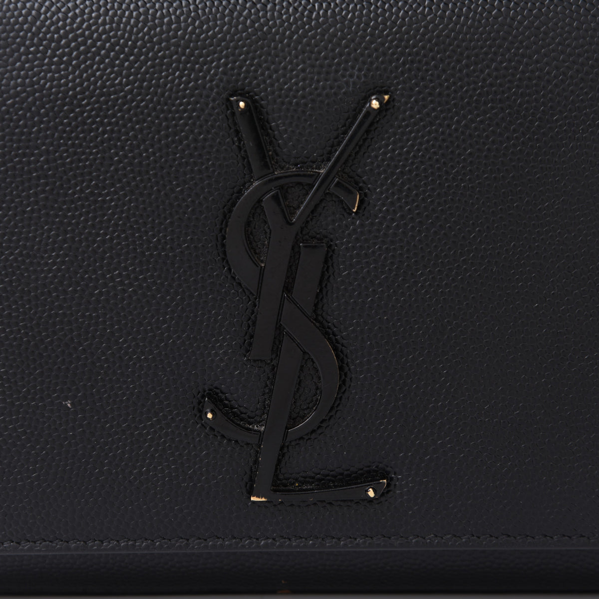 Saint Laurent Grain De Poudre Small Monogram Kate Satchel Black 8 of 10