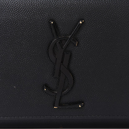 Saint Laurent Grain De Poudre Small Monogram Kate Satchel Black 8 of 10