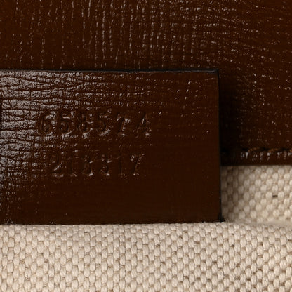 Gucci GG Supreme Monogram Azalea Calfskin Web Mini Horsebit 1955 Shoulder Bag Beige Ebony Brown Sugar 7 of 10
