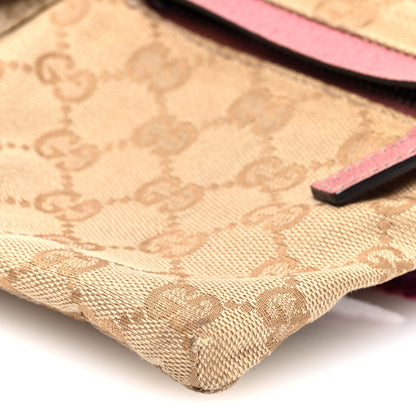 Gucci GG Monogram Web Double Pocket Belt Bag Pink 11 of 11