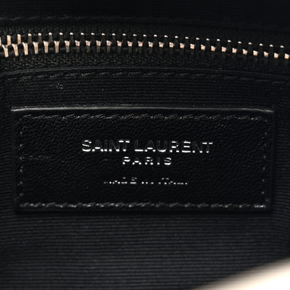 Saint Laurent Calfskin Y Quilted Monogram Small Loulou Bowling Bag Light Gray 6 of 10
