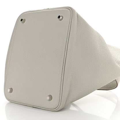 Hermes Taurillon Clemence Picotin Lock 22 MM Gris Perle 10 of 11