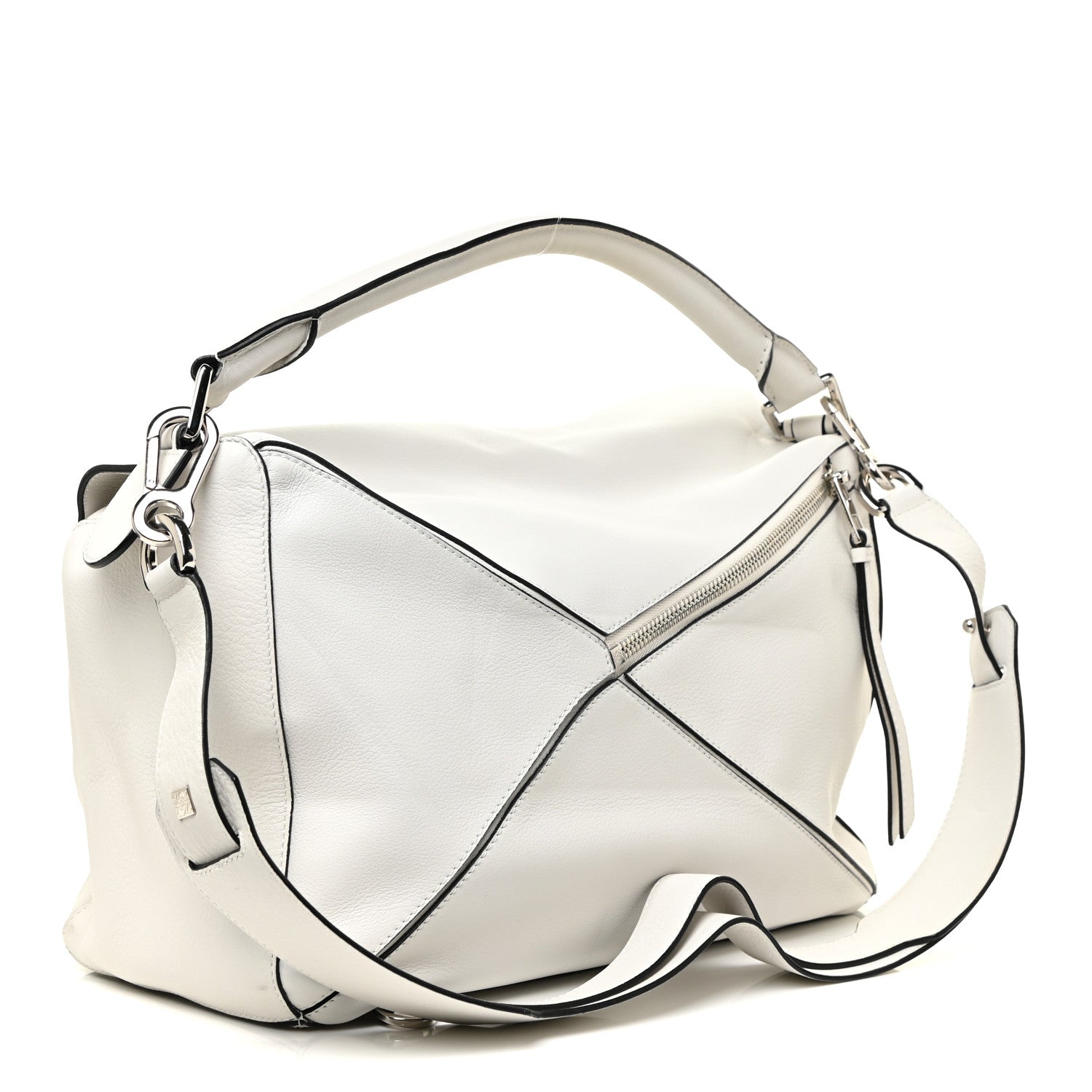 Loewe Calfskin Medium Puzzle Bag White 2 of 19