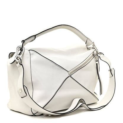 Loewe Calfskin Medium Puzzle Bag White 2 of 19