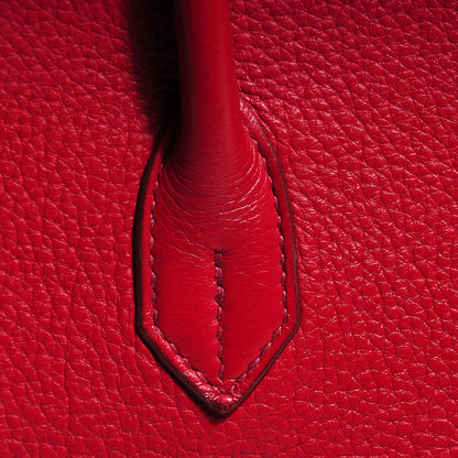 Hermes Taurillon Clemence Birkin 40 Rouge Garance 10 of 32