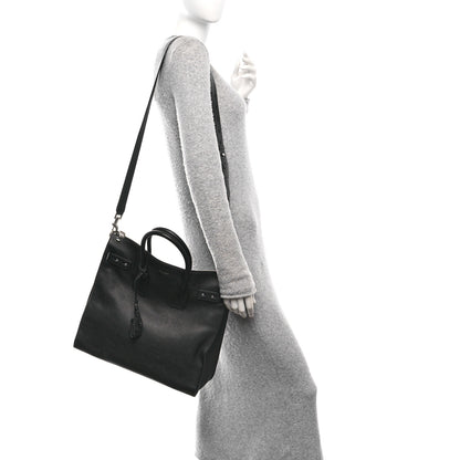 Saint Laurent Grained Calfskin Sac De Jour Souple North South Tote Black 2 of 9