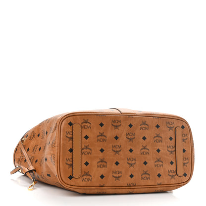MCM Visetos Medium Liz Reversible Shopper Tote Cognac 7 of 17