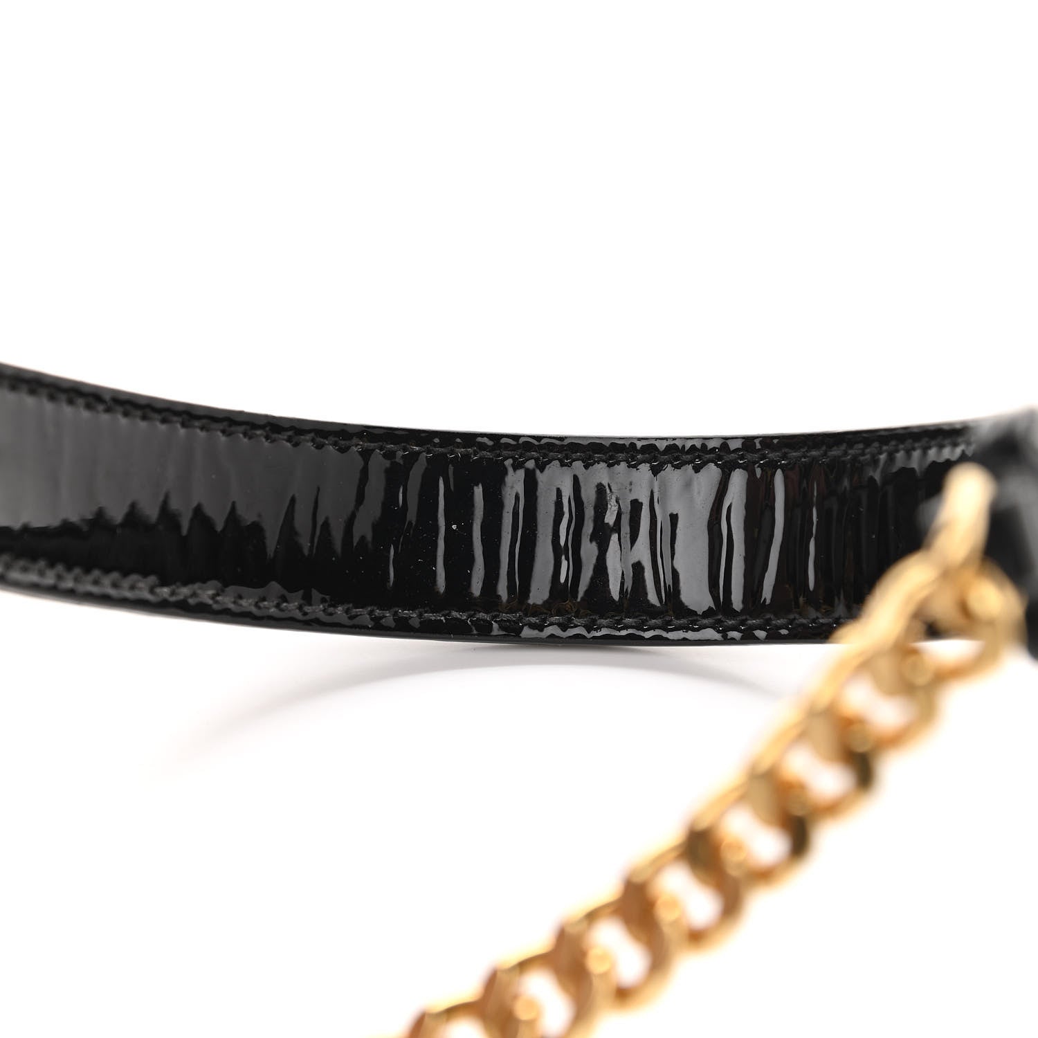 Saint Laurent Patent Matelasse Monogram Vicky Vanity Black 9 of 11