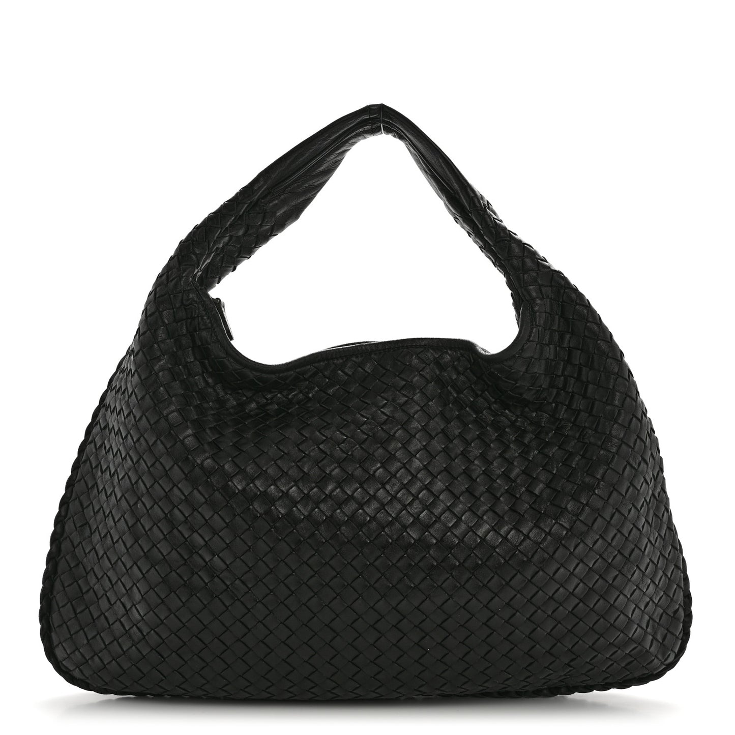 Nappa Intrecciato Large Veneta Hobo Black