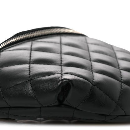 Chanel Calfskin Quilted Uniform Waist Belt Bag Black 10 of 12