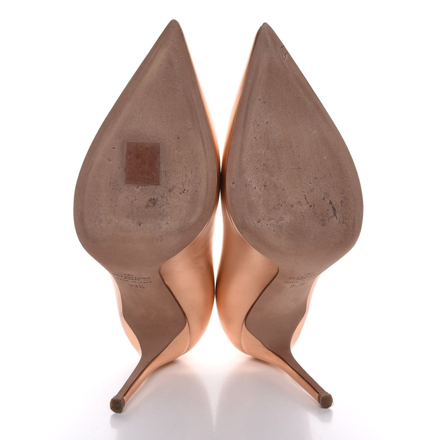 Metallic Nappa Rockstud New Plain 100mm Pumps 39.5 Rame