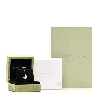 Van Cleef & Arpels 18K Yellow Gold Mother of Pearl Sweet Alhambra Butterfly Bracelet 4 of 4