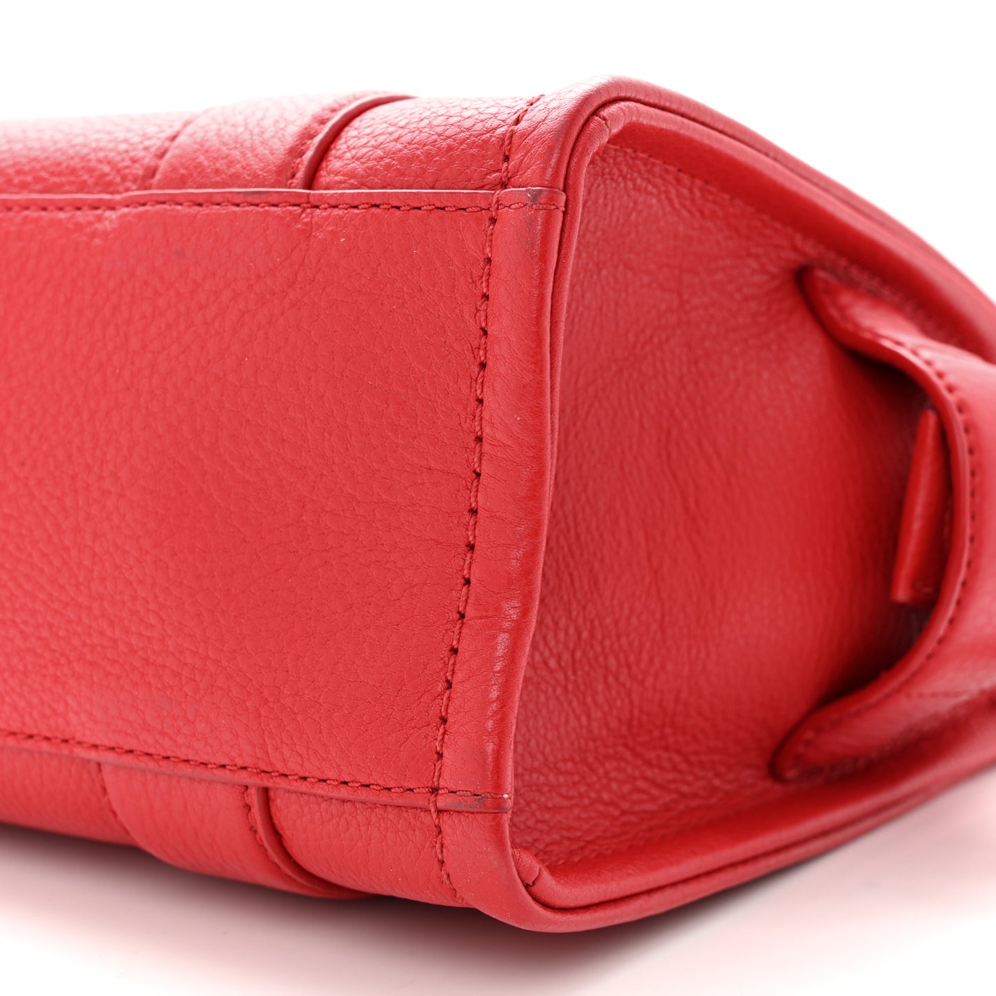 Grained Calfskin Small The Tote Bag True Red