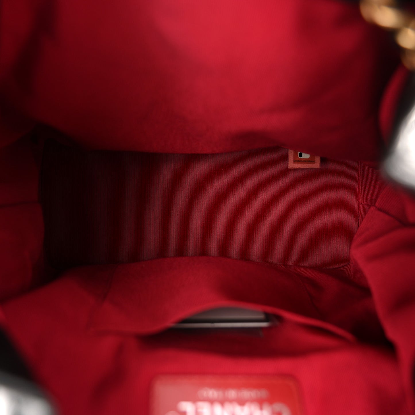 Aged Calfskin Quilted Small Gabrielle Backpack Black