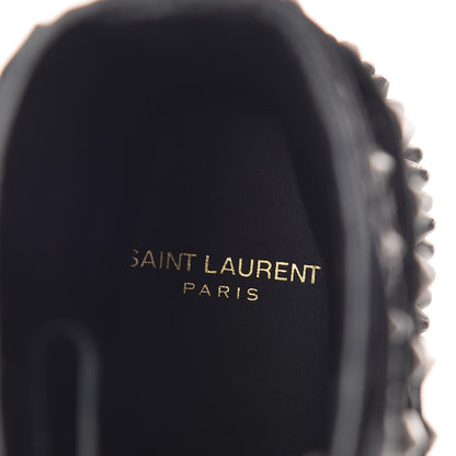 Saint Laurent Smooth Calfskin Studded Womens Punk Ranger Boots 38 Black 8 of 10